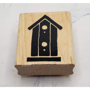 Stampin' Up! Bold Block Birdhouse Nature Wood Mounted Rubber Stamp